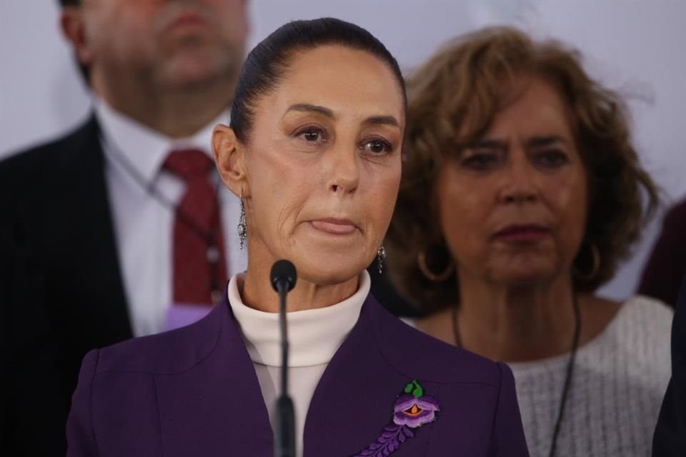 La candidata presidencial Claudia Sheinbaum después del tercer debate en la ciudad de México, el 19 de mayo del 2024.