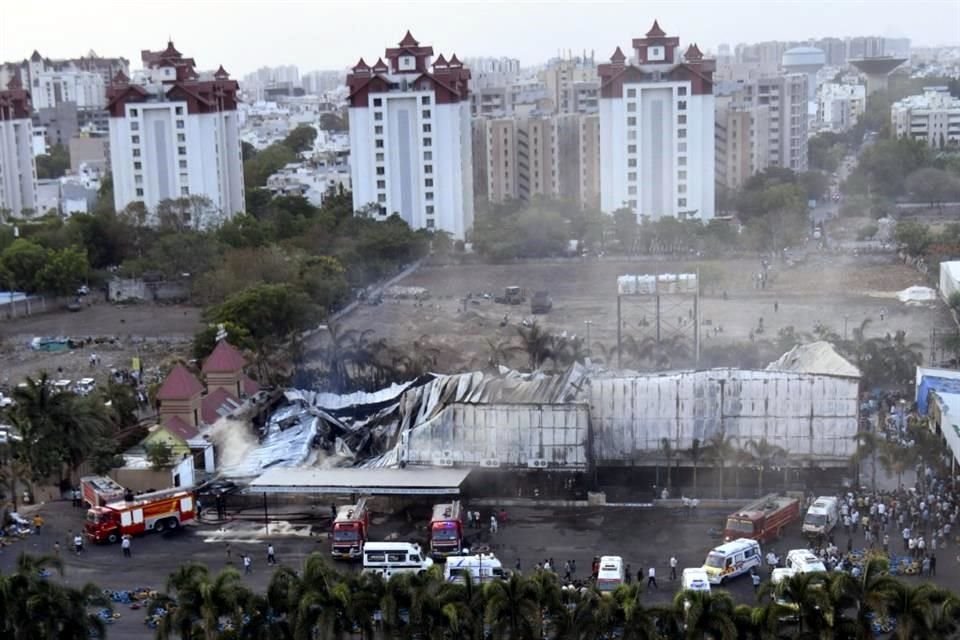 Un incendio en un parque de diversiones en el oeste de India dejó al menos 24 muertos, la mayoría de las víctimas eran niños.