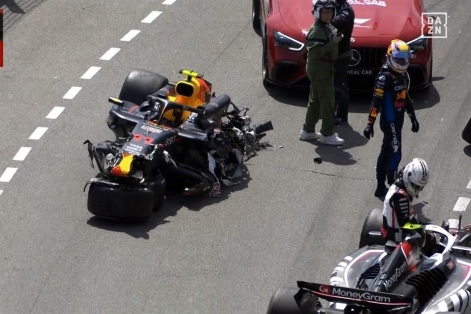 Así terminó el RB20 de Checo Pérez.