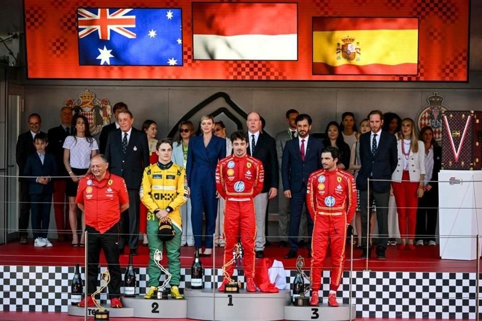 El podio del GP de Mónaco de esta temporada.