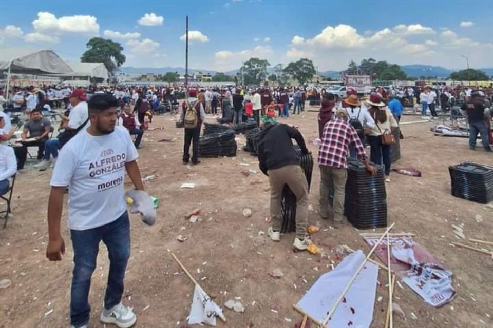 Al menos 39 personas resultaron lesionadas tras la caída de una lona durante el evento de cierre de campaña del morenista Alfredo González, aspirante a la presidencia de Xonacatlán. 