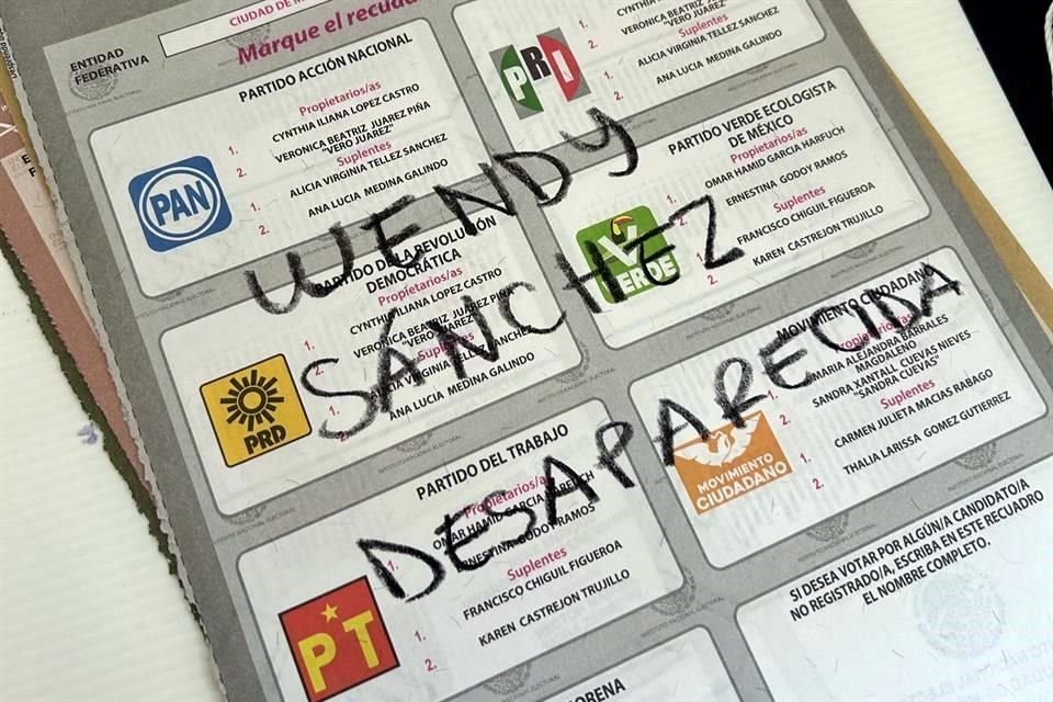 Así anularon su voto y reclamaron por la desaparición de Wendy Sánchez.