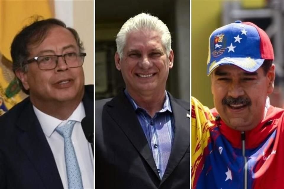 Gustavo Petro, Miguel Díaz-Canel y Nicolás Maduro.