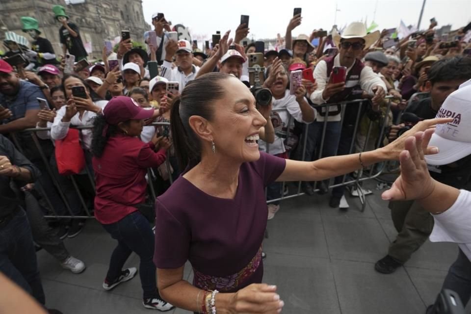 Claudia Sheinbaum obtuvo entre el 58.3 y el 60.7 por ciento de los votos el 2 de junio.