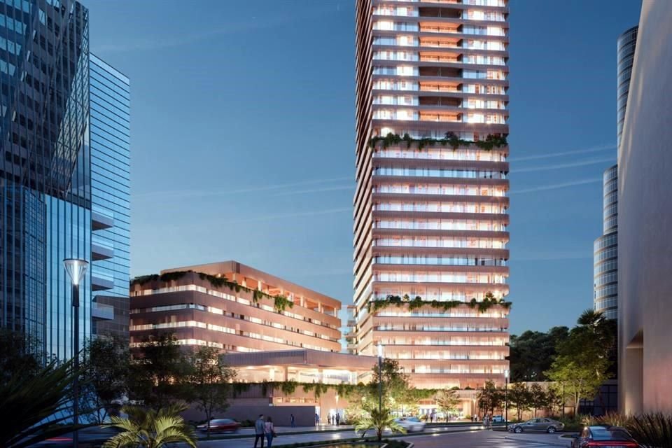 La torre de 190 metros de altura, contará con una fachada de concreto con agregados de origen local para reflejar los materiales naturales de la región.
