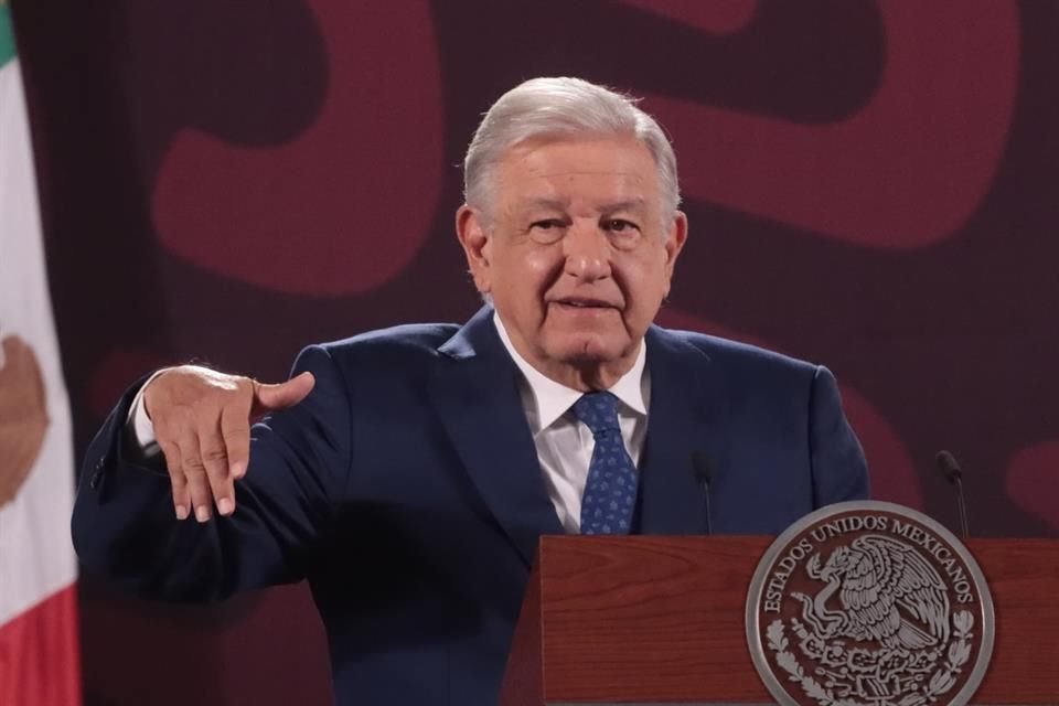 El Presidente en su conferencia matutina desde Palacio Nacional.