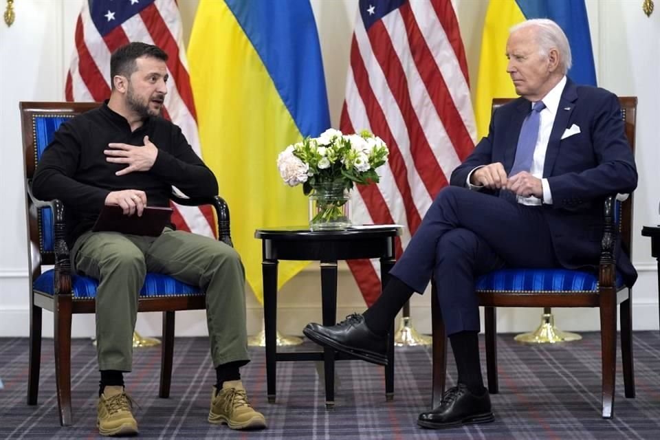 La reunión fue la primera cara a cara desde que Zelensky visitó Washington en diciembre, cuando ambos presionaron a los republicanos para que aumentar el apoyo a Ucrania.