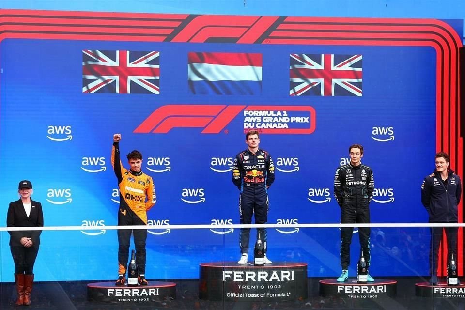 El podio en el Gran Premio de Canadá.