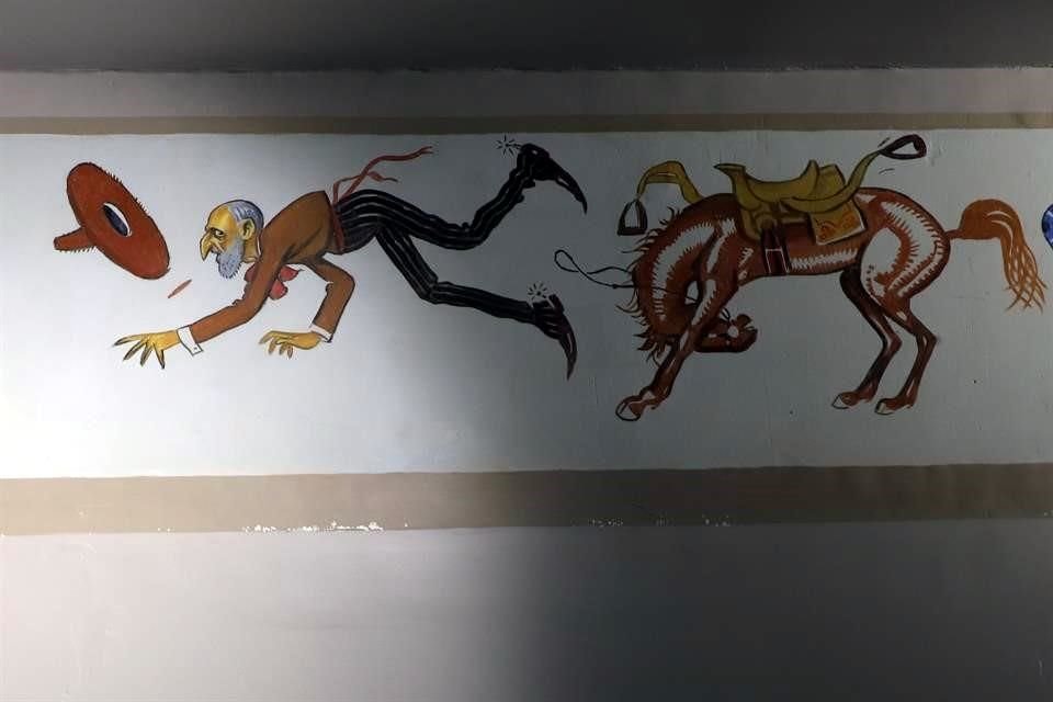También aparece Carlos Rincón Gallardo, presidente de la Asociación Nacional de Charros en 1934, un experimentado jinete que en la representación se cae del caballo.