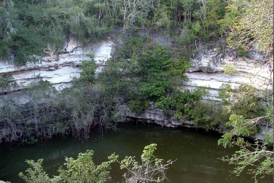 El hallazgo de los restos óseos analizados data de 1967; fueron encontrados dentro de un chultún, localizado a unos 300 metros del Cenote Sagrado de Chichén Itzá (en la imagen).