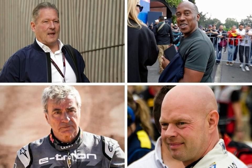 Los padres de los pilots de la F1: Jos Verstappen, Jan Magnussen, Carlos Sainz, Anthony Hamilton y Antonio Pérez