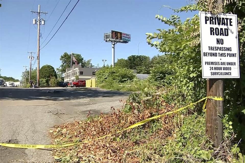Una cinta policial rodea el sitio donde hubo un tiroteo en Methuen, Massachusetts, el 16 de junio del 2024.