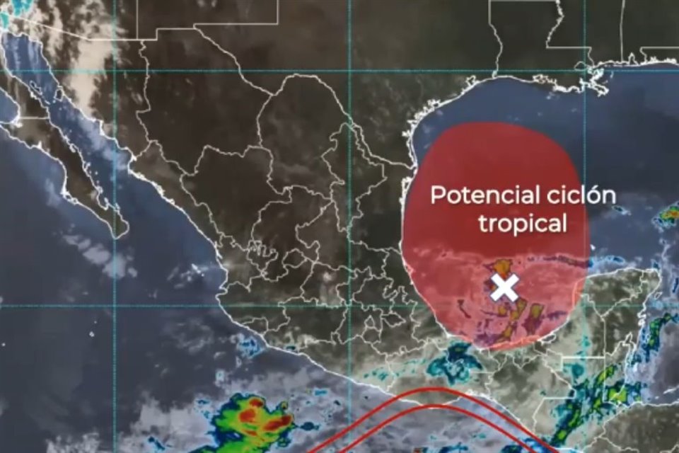 SMN prevé impacto de ciclón tropical en Tamaulipas entre la noche del miércoles y la madrugada del jueves; no descarta posible huracán.