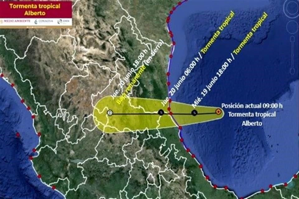 Posible trayectoria del primer ciclón tropical de la temporada 2024.