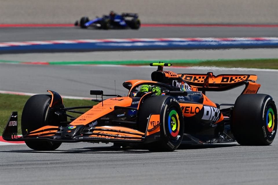 El piloto británico de McLaren, Lando Norris, marcó el mejor tiempo en la P1 del GP de España.