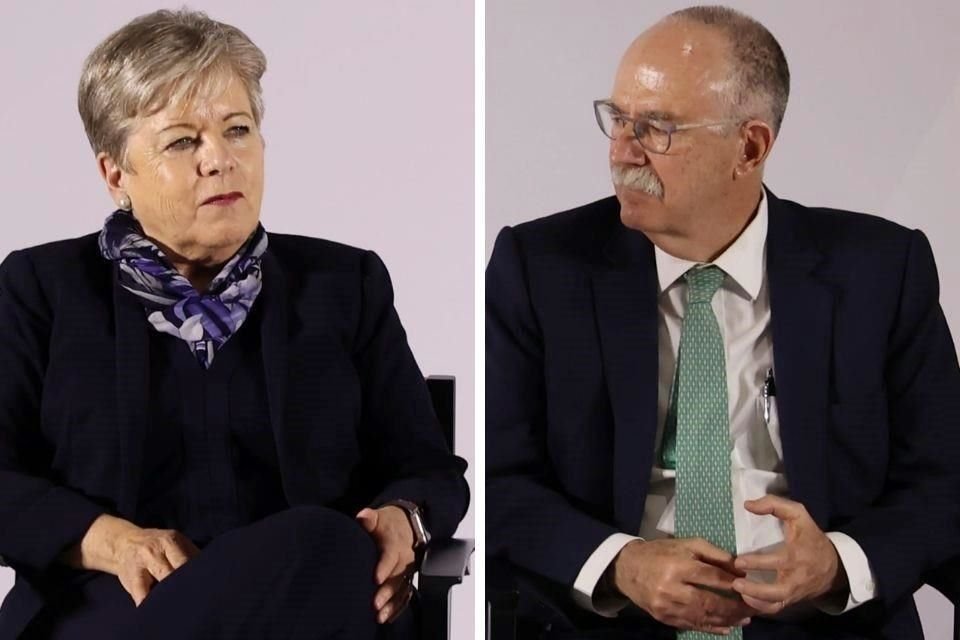 Alicia Bárcena, futura Secretaria de Medio Ambiente, y Julio Berdegué, próximo titular de la Secretaría de Agricultura, del Gabinete de la virtual Presidenta electa, Claudia Sheinbaum.