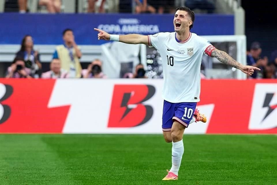 Christian Pulisic anotó gol  y dio asistencia para comandar la victoria de Estados Unidos en el debut como anfitrión de la Copa América 2024.
