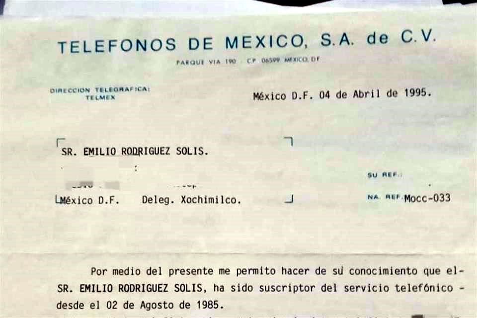 El afectado presentó recibos de servicio de teléfono del año 1995 que lo acreditan como propietario.