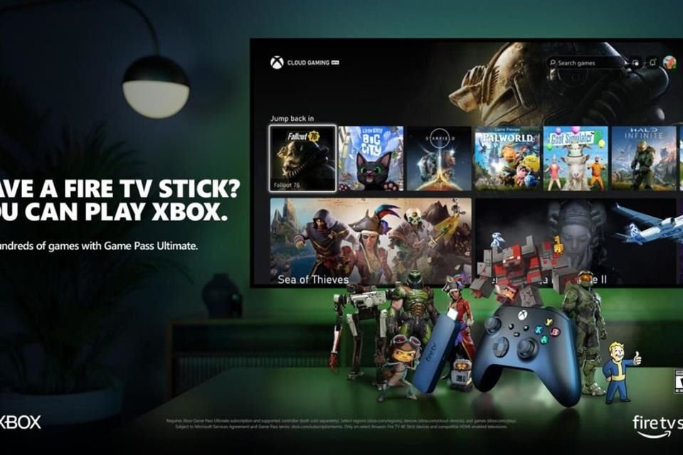 Xbox Game Pass Ultimate arribará en julio a dispositivos Fire TV seleccionados.