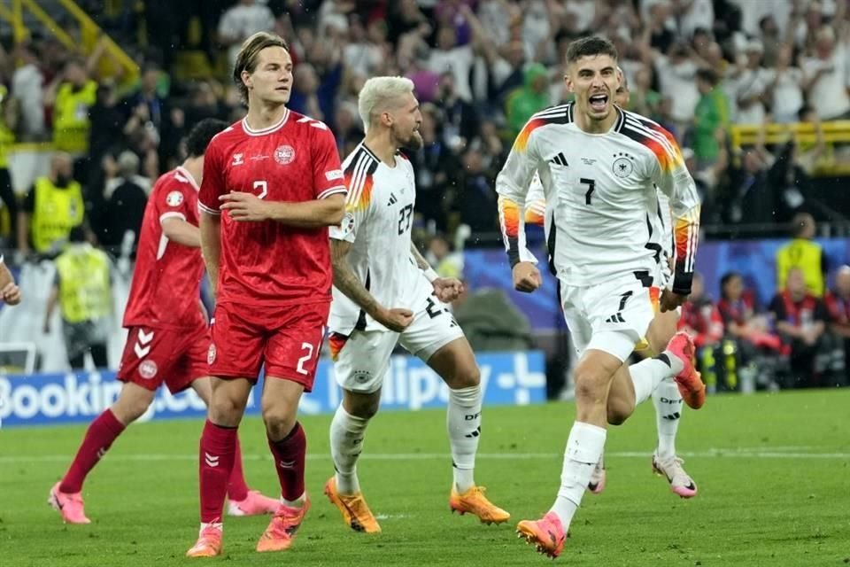 Joachim Andersen cometió la mano que derivó en el penalti alemán, cinco minutos antes, había anotado para los daneses, pero se anuló por fuera de lugar.