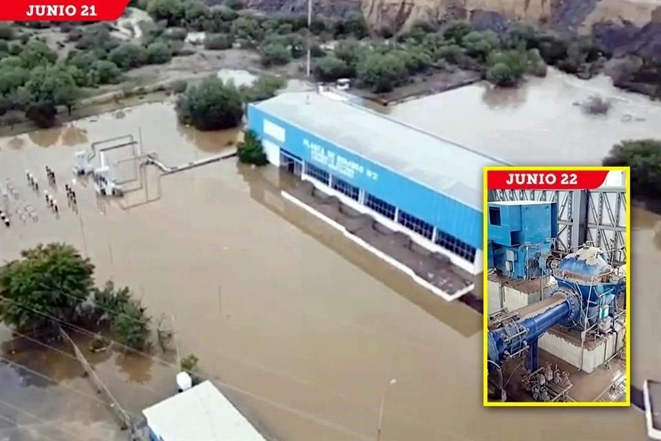 Durante las lluvias de 'Alberto', la Planta de Bombeo Número 2 del Acueducto Cerro Prieto fue inundada y dañada por el desbordamiento de la Presa Libertad, que se ubica a sólo 700 metros.