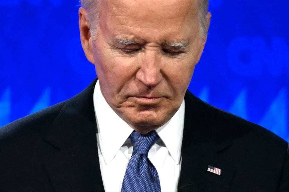 El Presidente Joe Biden durante el primer debate presidencial contra Donald Trump, el 27 de junio en Atlanta, Georgia.