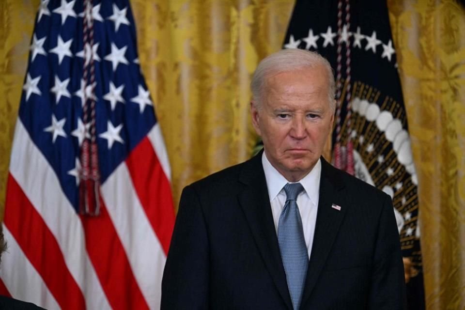 El Presidente Joe Biden durante una ceremonia en Washington.