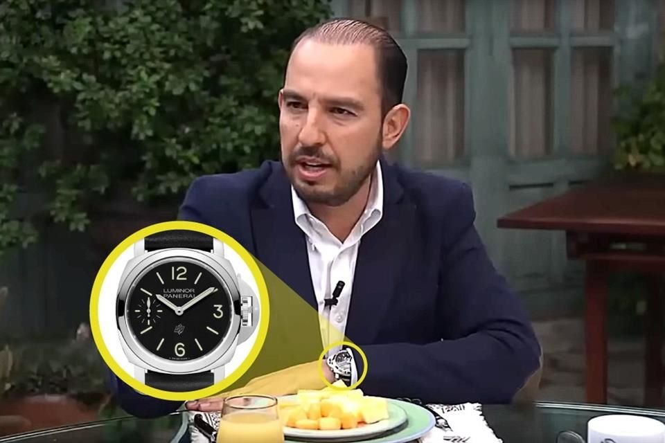Marko Cortés, dirigente nacional del PAN, porta un reloj Panerai con valor en el mercado de 120 mil 200 pesos.
