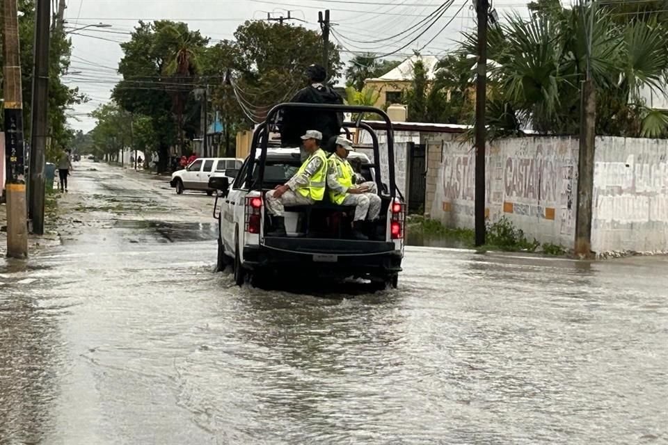 Autoridades reportaron encharcamientos en algunas colonias de Tulum.