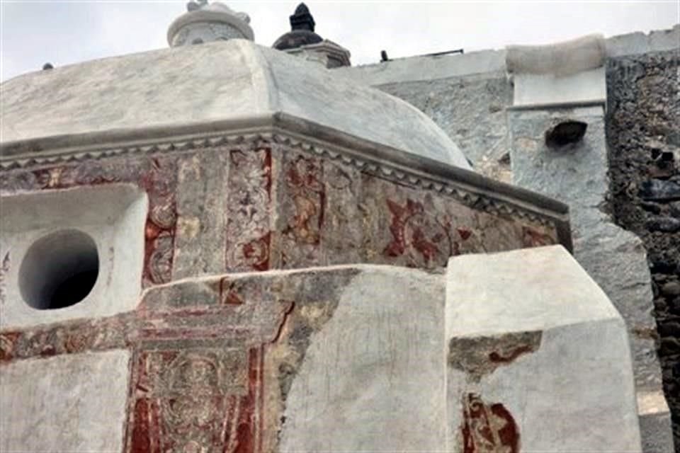 Rescate de pintura mural en el Templo de San Agustín, Tepexco, Puebla.