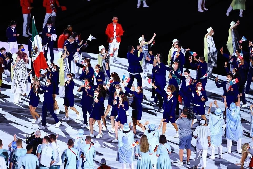 La delegación mexicana fue de las últimas en desfilar en la ceremonia inaugural.