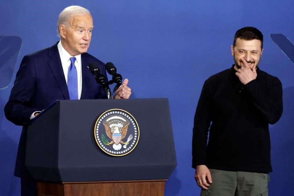 El Presidente Joe Biden confundió al Presidente de Ucrania, Volodymyr Zelensky, con el líder ruso, Vladimir Putin, en conferencia de OTAN.