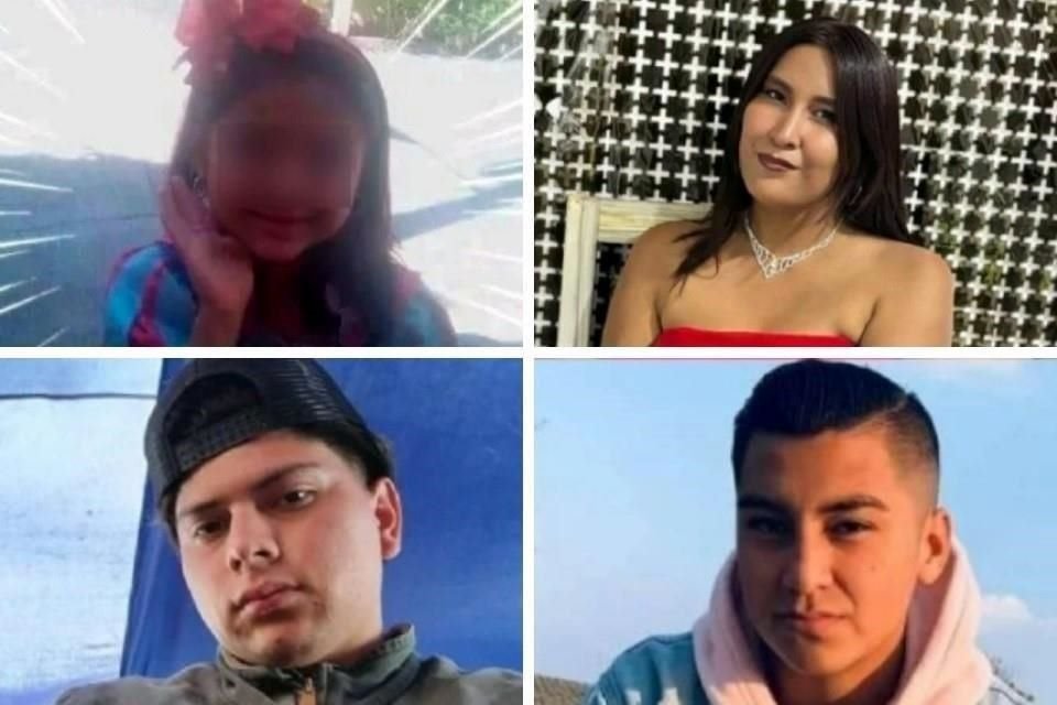 Las víctimas fueron identificadas como Marco Antonio, de 20 años, su hermana, la pequeña Zoé, de 10 años, así como Diana Amelia, de 25 años, y un adolescente de 17 años llamado Fabián.