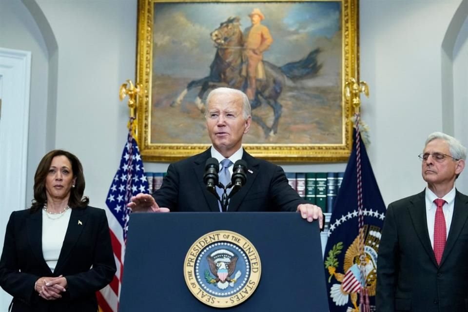 El Presidente de Estados Unidos, Joe Biden, habla desde la Casa Blanca en Washington.