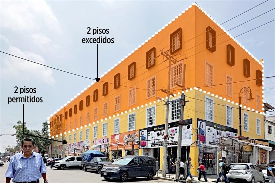 Dos inmuebles de la calle Joaquín Herrera, aledaños al Barrio de Tepito, fueron construidos con pisos adicionales a los permitidos por la ley.