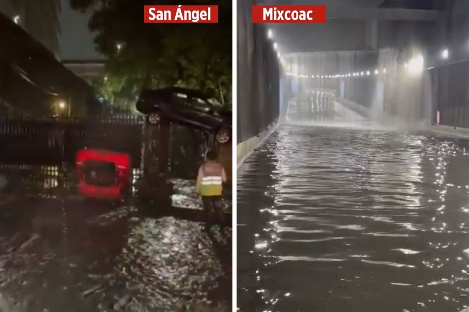 Ante intensos aguaceros que se presentaron desde las 17:00 horas, poniente de CDMX colapsó por inundaciones causadas por Onda Tropical 11.