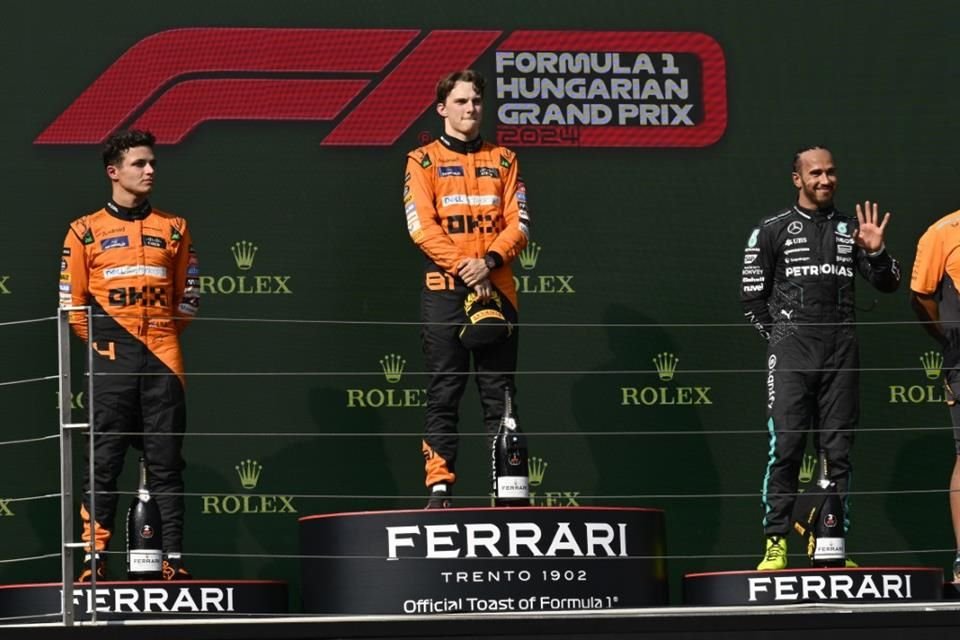 Piastri ganó GP de Hungría al verse beneficiado por su equipo; Norris fue segundo y Hamilton tercero.