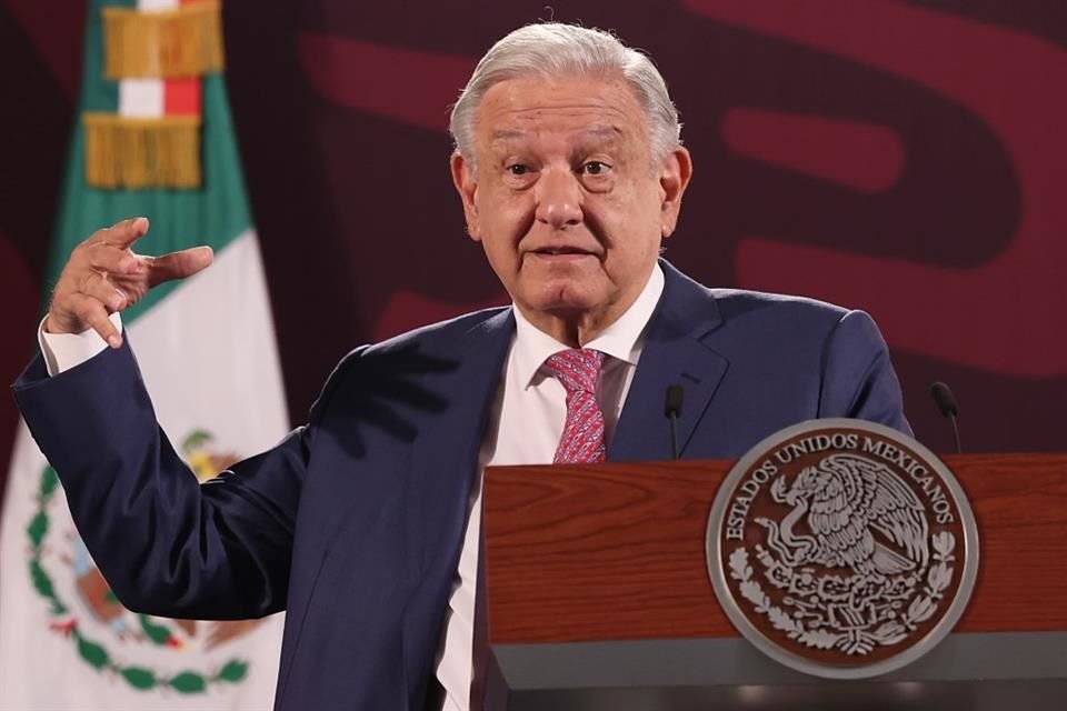 El Mandatario en su conferencia de prensa matutina desde Palacio Nacional.