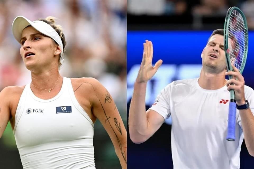 La medallista Marketa Vondrousova presenta una lesión en la mano y Hubert Hurkacz no pudo recuperarse de unas molestias que los dejaron fuera de París 2024.