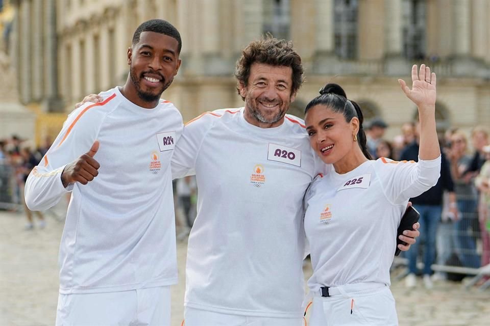 Presnel Kimpembe,  Patrick Bruel y Salma Hayek fueron relevos.