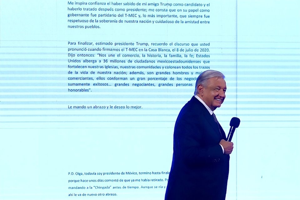 AMLO pidió al ex Presidente de EU, Donald Trump, que no lo 'mande a La Chingada antes de tiempo', en una carta enviada recientemente.