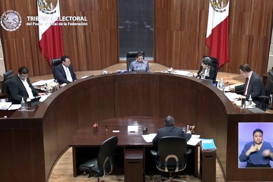 La Sala Superior del TEPJF en sesión este miércoles.