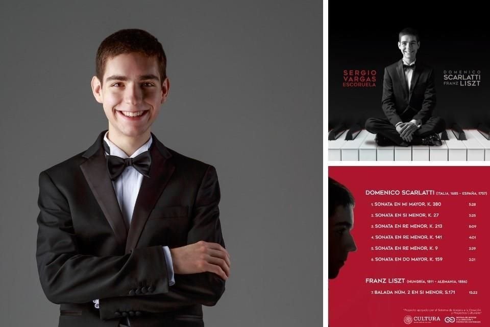 El pianista coahuilense Sergio Vargas Escoruela presentará su primer disco de estudio 'Domenico Scarlatti-Franz Liszt', este sábado en la Sala Ponce de Bellas Artes a las 18:00 horas.