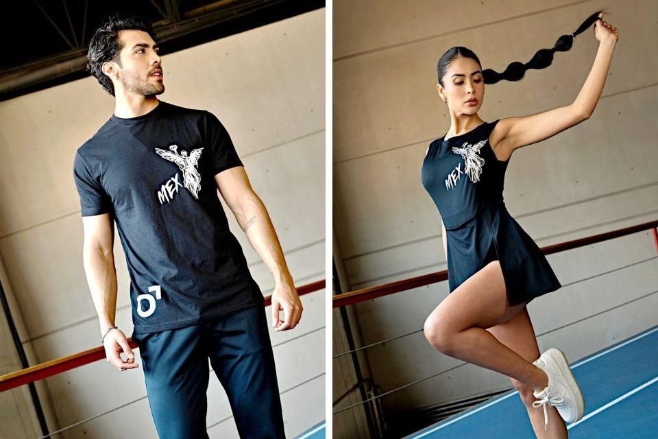 Playera y jogger en negro, con diseño slim fit para brindar toda la comodidad al cuerpo de los deportistas.