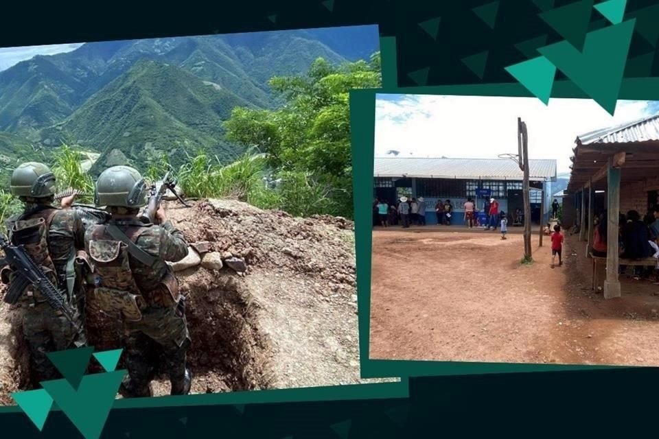 El estruendo de la batalla que libran narcos en pueblos de Chiapas se alcanza a percibir en la escuela donde se refugian las víctimas desplazadas.