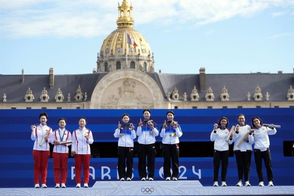 Las mexicanas en el podio olímpico.