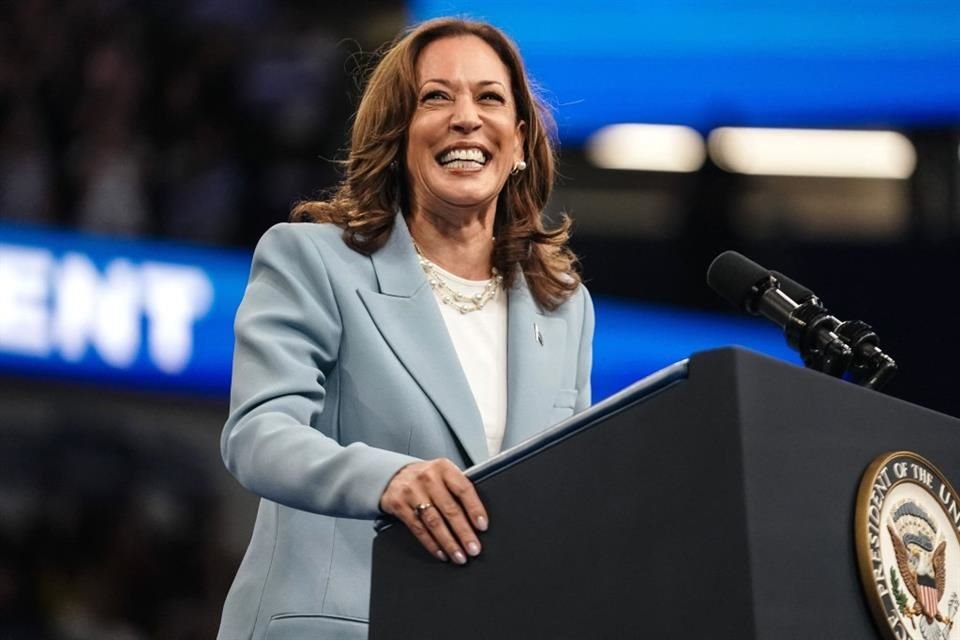 La Vicepresidenta Kamala Harris durante un evento de campaña en Atlanta, Georgia, el 30 de julio del 2024.