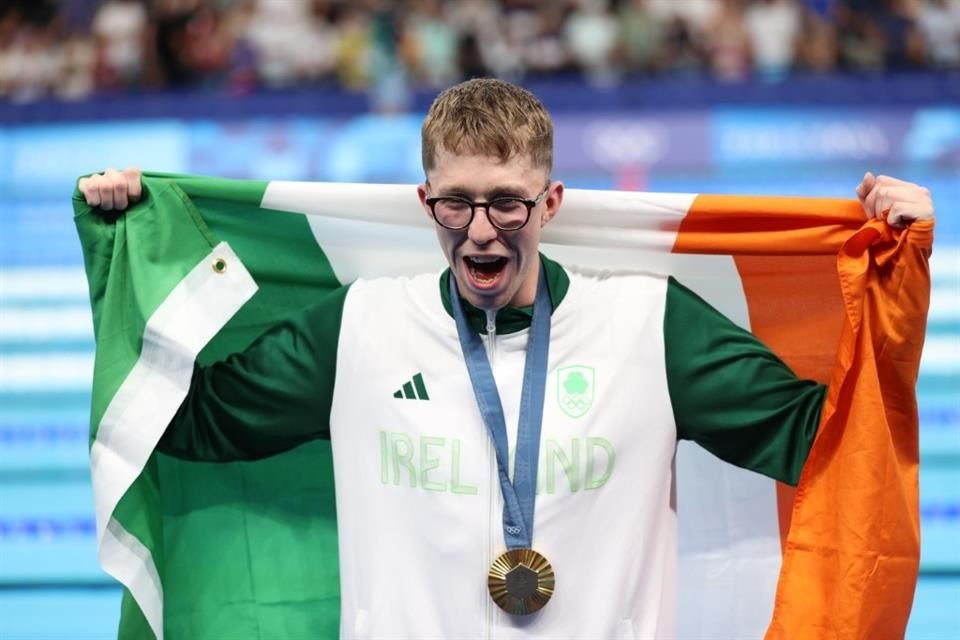 El irlandés conquistó la medalla de oro en la prueba de los 800 metros libres con un tiempo de 7:38:19 minutos.