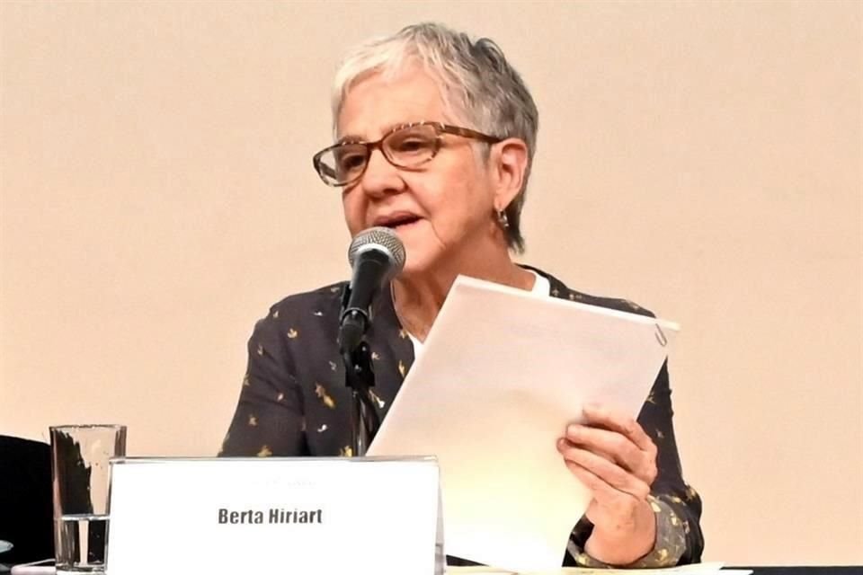 Berta Hiriart recibió el mes pasado el Premio Nacional de Dramaturgia Juan Ruiz de Alarcón.