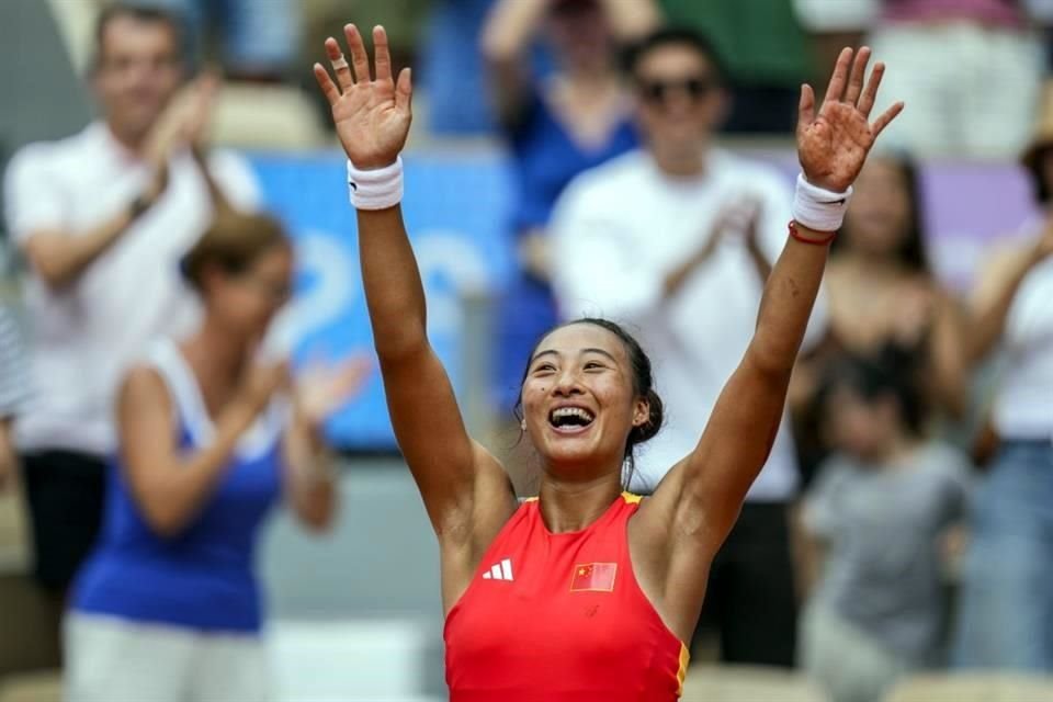 La felicidad de la china Qinwen Zheng fue evidente.